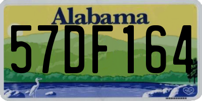 AL license plate 57DF164