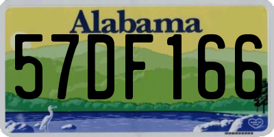 AL license plate 57DF166