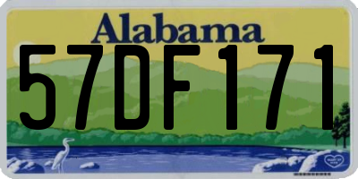 AL license plate 57DF171