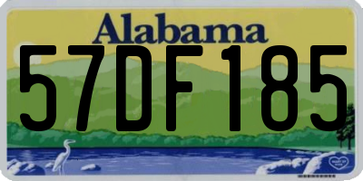 AL license plate 57DF185