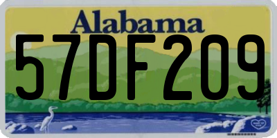 AL license plate 57DF209