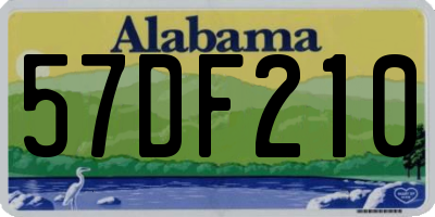 AL license plate 57DF210