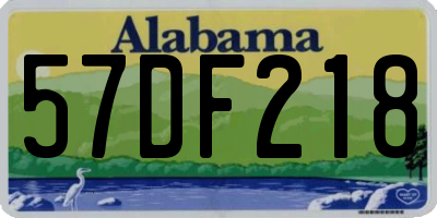 AL license plate 57DF218