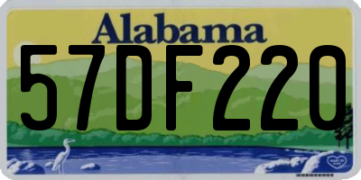AL license plate 57DF220