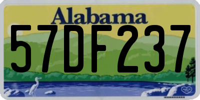 AL license plate 57DF237