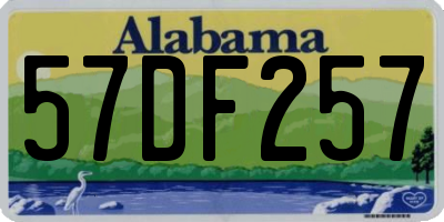 AL license plate 57DF257