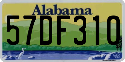 AL license plate 57DF310