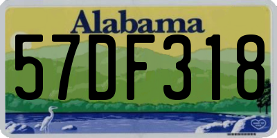 AL license plate 57DF318