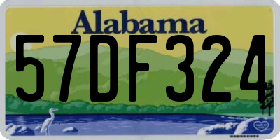 AL license plate 57DF324