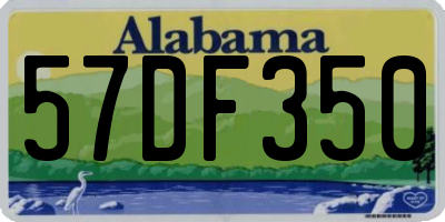 AL license plate 57DF350