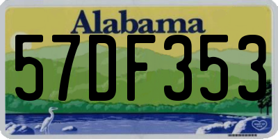 AL license plate 57DF353