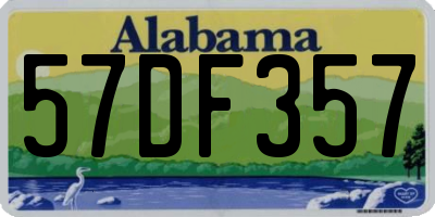 AL license plate 57DF357