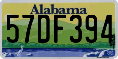 AL license plate 57DF394