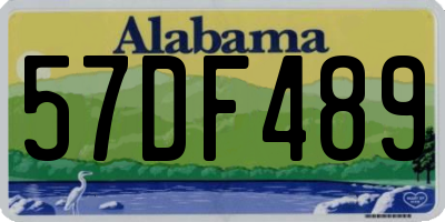 AL license plate 57DF489