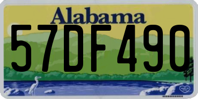 AL license plate 57DF490