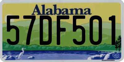 AL license plate 57DF501