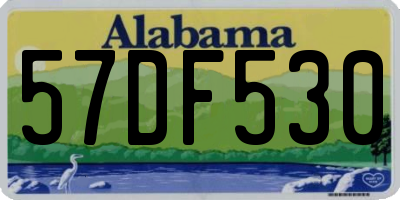 AL license plate 57DF530