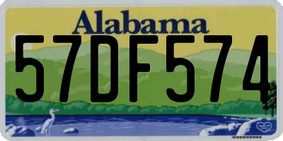 AL license plate 57DF574
