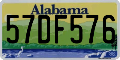 AL license plate 57DF576