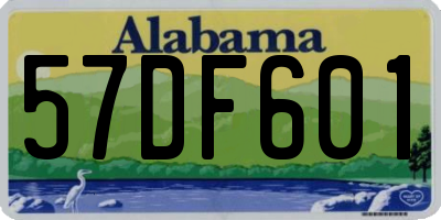 AL license plate 57DF601