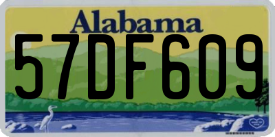 AL license plate 57DF609