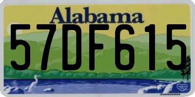 AL license plate 57DF615