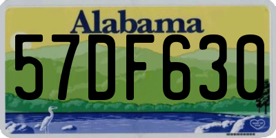 AL license plate 57DF630