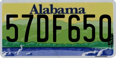 AL license plate 57DF650