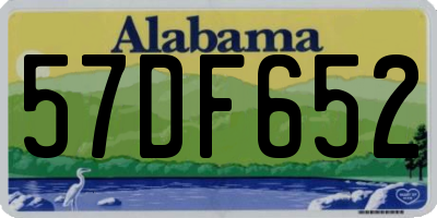 AL license plate 57DF652