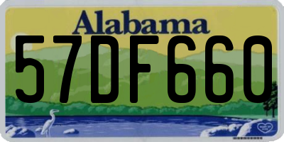 AL license plate 57DF660