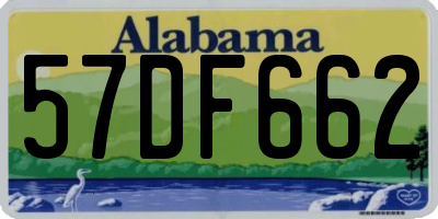 AL license plate 57DF662