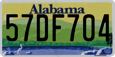 AL license plate 57DF704