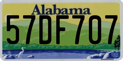 AL license plate 57DF707