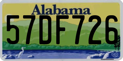 AL license plate 57DF726