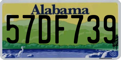 AL license plate 57DF739