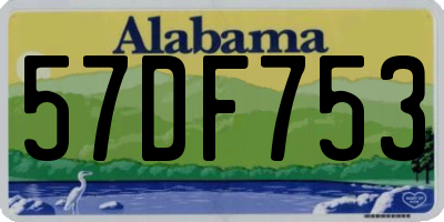 AL license plate 57DF753