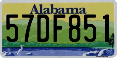 AL license plate 57DF851