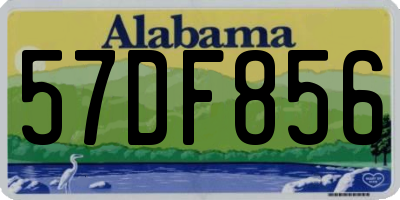 AL license plate 57DF856