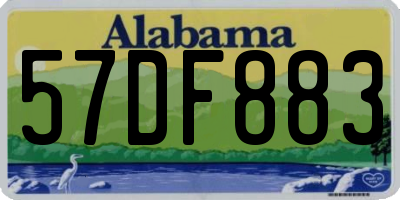 AL license plate 57DF883