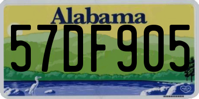 AL license plate 57DF905