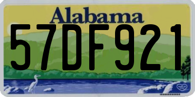 AL license plate 57DF921