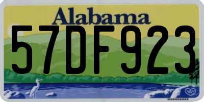 AL license plate 57DF923