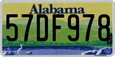 AL license plate 57DF978