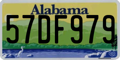 AL license plate 57DF979