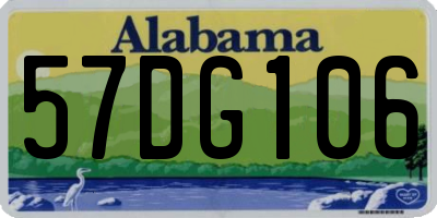 AL license plate 57DG106