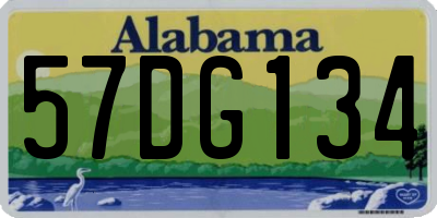 AL license plate 57DG134