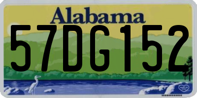AL license plate 57DG152