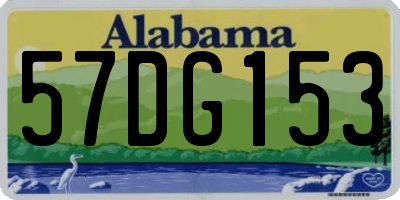 AL license plate 57DG153