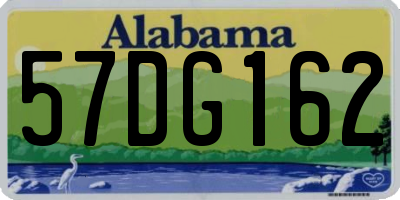 AL license plate 57DG162