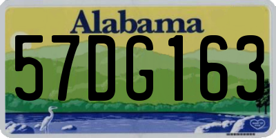 AL license plate 57DG163